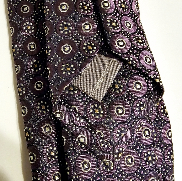 Daniel Cremieux Men's Tie Silk Italy Purple Blue White Handmade - Picture 8 of 8